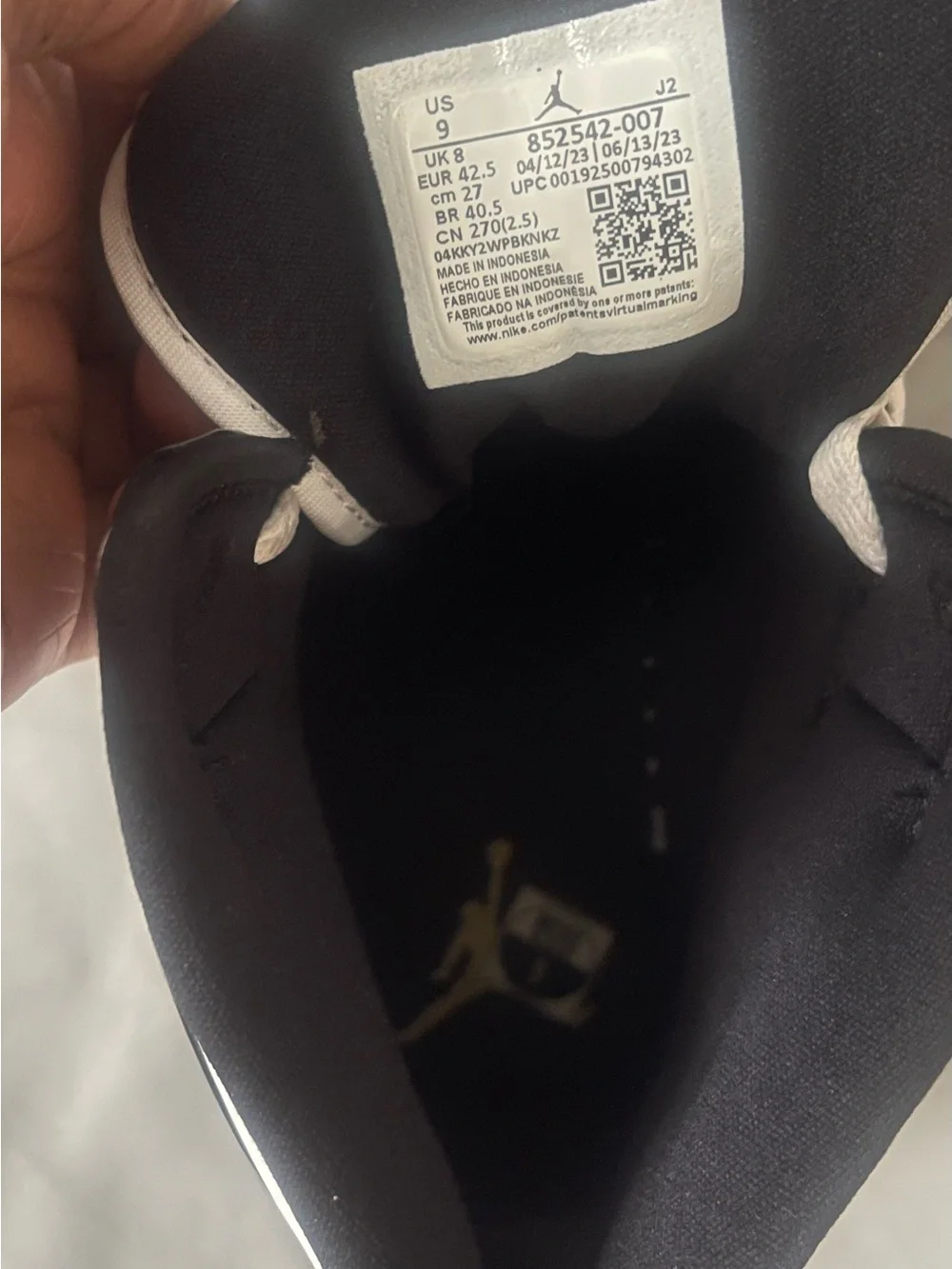 Jordan Men’s High-Top Sneakers - White, Black & Gold